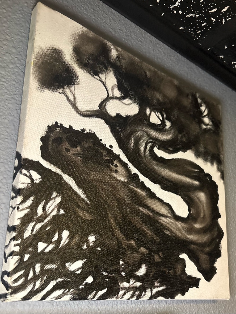 Black & White Abstract Tree Canvas Art